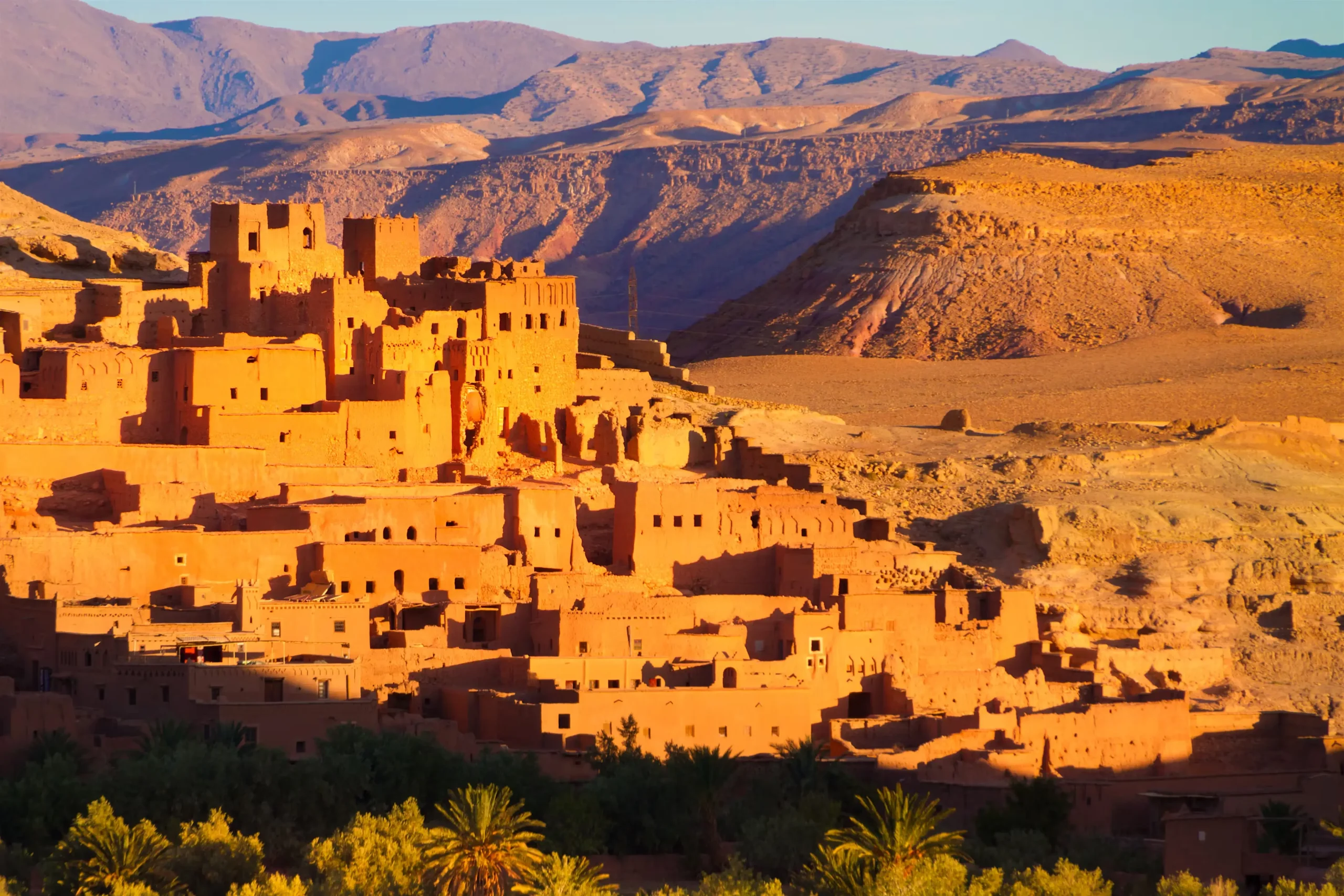 Sunset over Ait Ben Haddou during Morocco Travel Packages