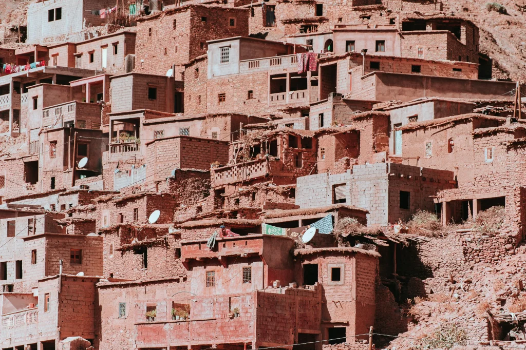 Atlas Mountains day trip from Marrakech showing snow-capped peaks and Berber villages