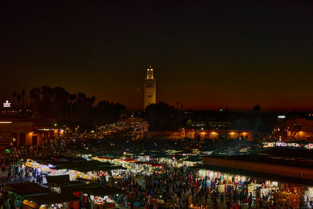 Marrakech street food stalls local cuisine traditional dishes