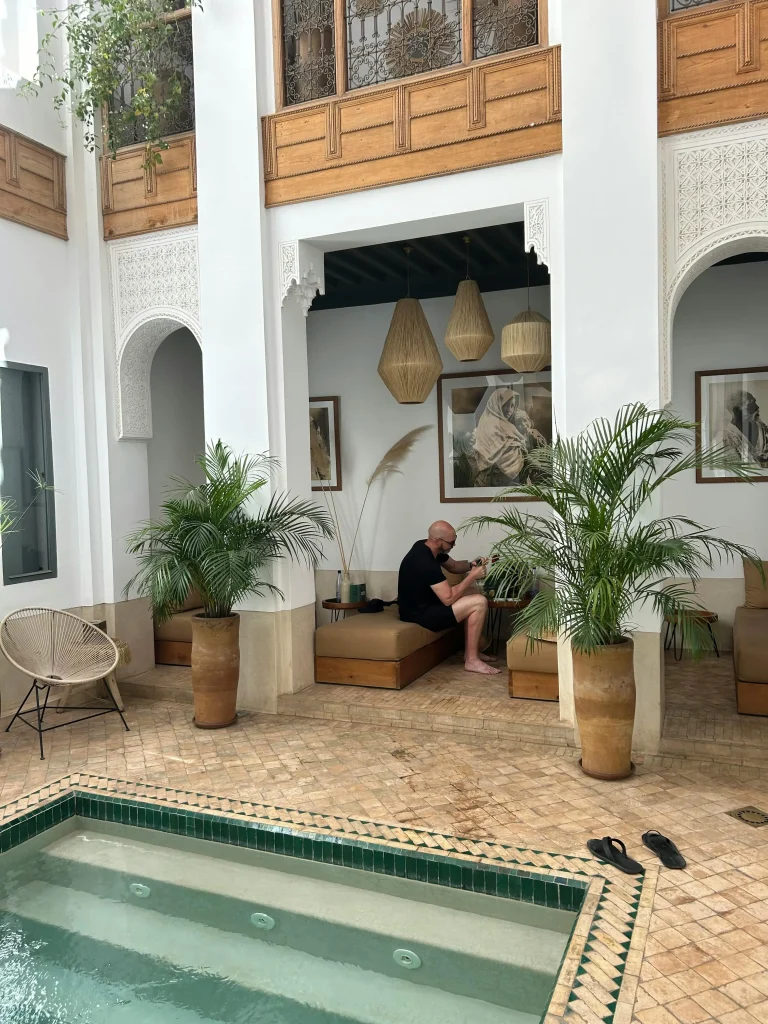 Marraquexe riad courtyard